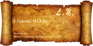 Lippay Milda névjegykártya