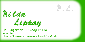milda lippay business card